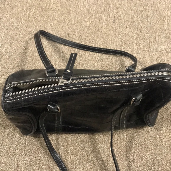 Black leather croc Dooney & Burke puede - Picture 6 of 8